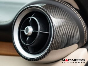 Alfa Romeo Giulia Interior Air Vent Cover Trim Kit - Carbon Fiber - Front Set - Feroce Carbon